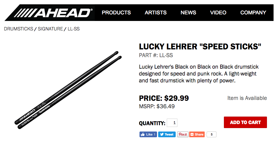 Lucky Lehrer Speed Sticks